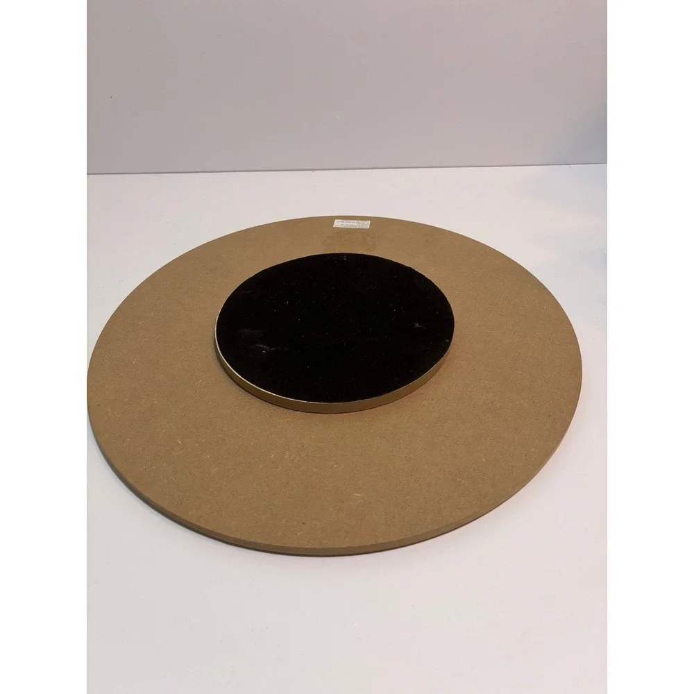 Merry & Bright Christmas Lazy Susan 14 Inch Wooden Rotating Serving Tray White